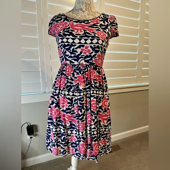 Anthropologie Pink Midi Sundress Crew Neck - Picture 2 of 4